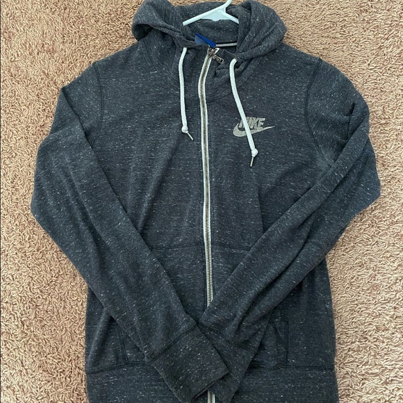 grey and white nike sweater